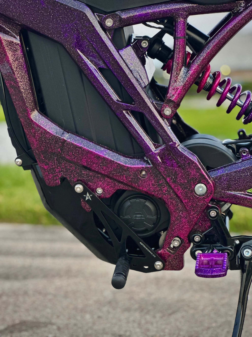 E-Ride Pro Shift Lock by Astroworks Co with adjustable peg and durable bracket for wheelies