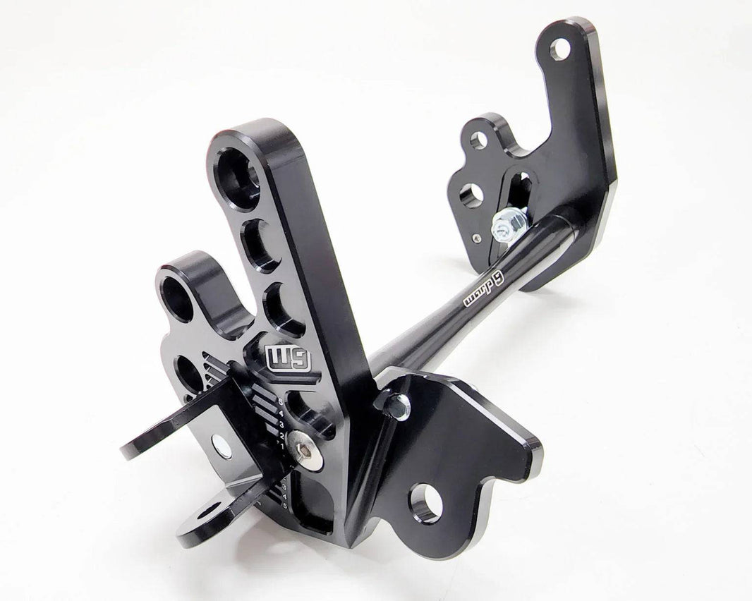 Warp 9 Adjustable Foot Peg Mount for Surron Light Bee with machined aluminum and chromoly steel components