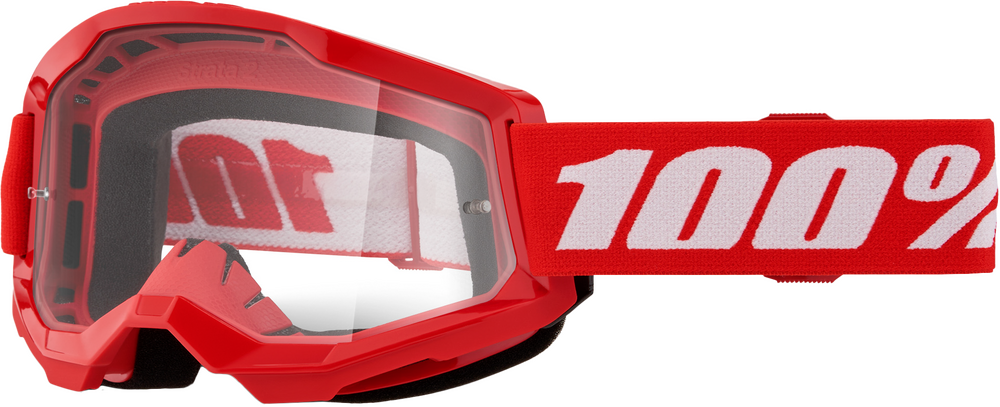 100% STRATA 2 GOGGLES - RED