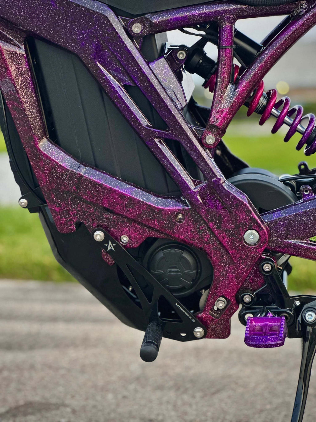 E-Ride Pro Shift Lock by Astroworks Co with adjustable peg and durable bracket for wheelies