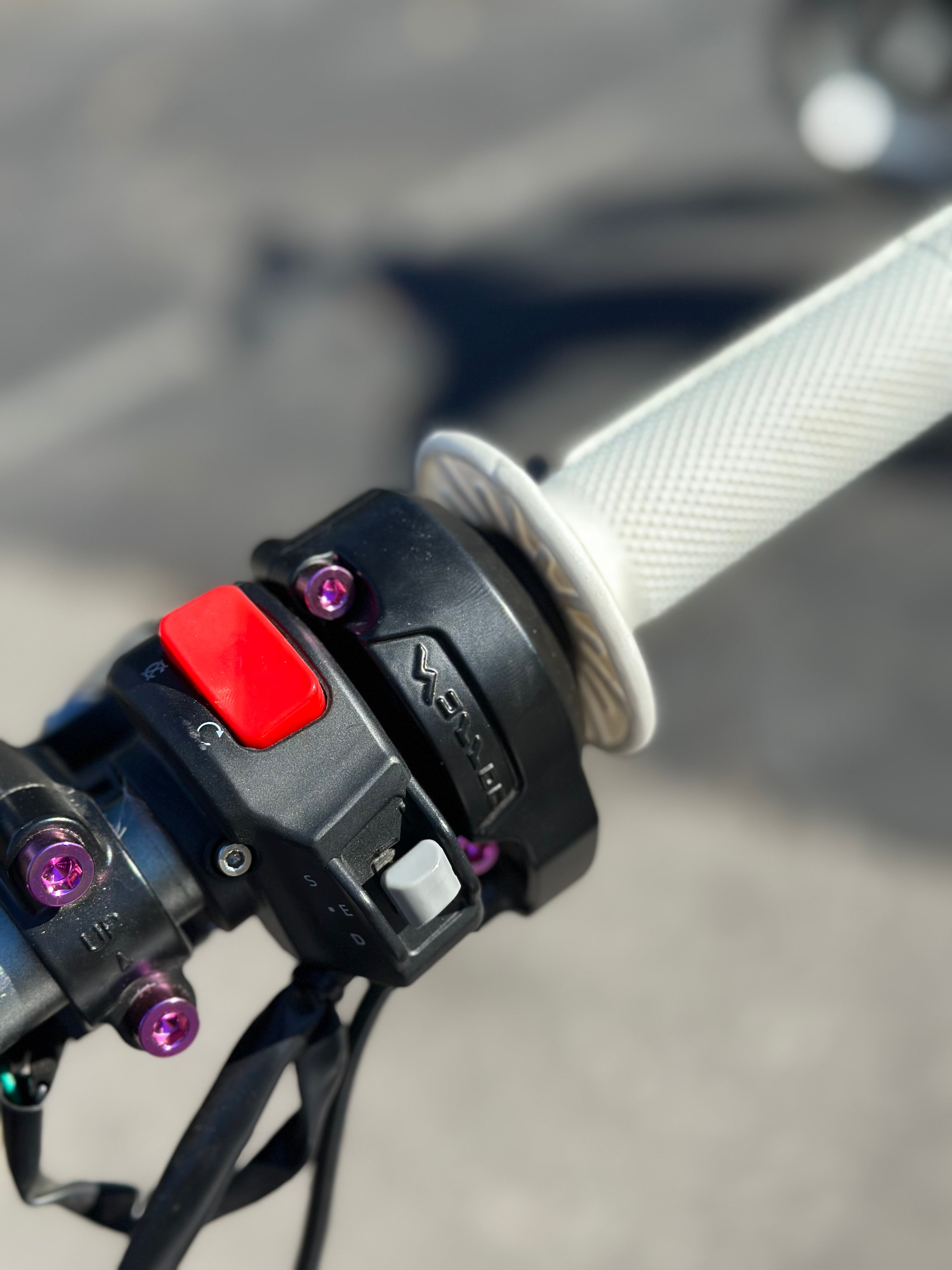 Titanium Throttle Bolts Purple - Surron Light Bee / Ultra Bee