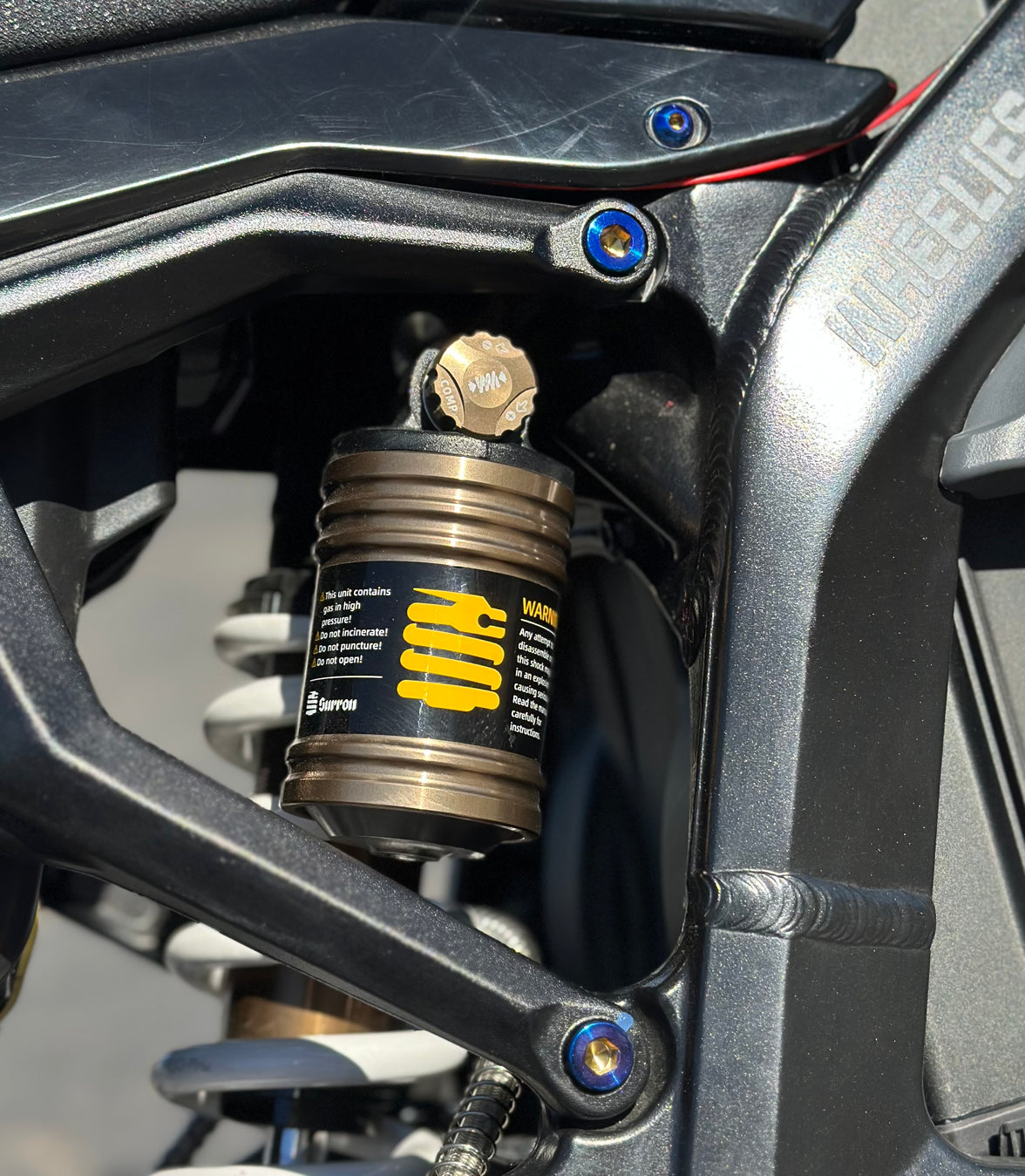 Titanium Subframe Bolts Blue - Surron Ultra Bee