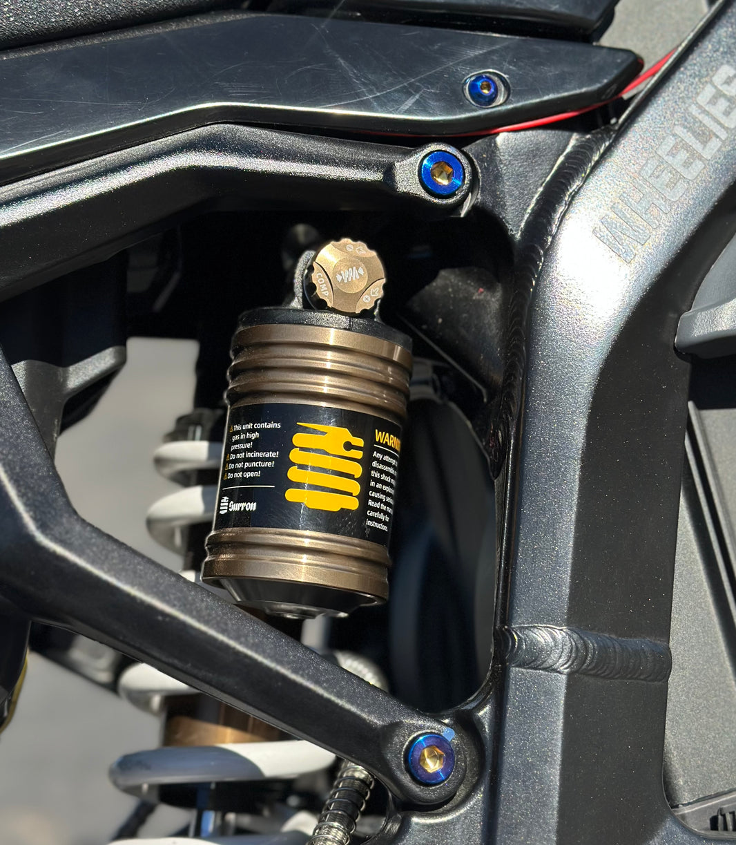 Titanium Subframe Bolts Blue - Surron Ultra Bee