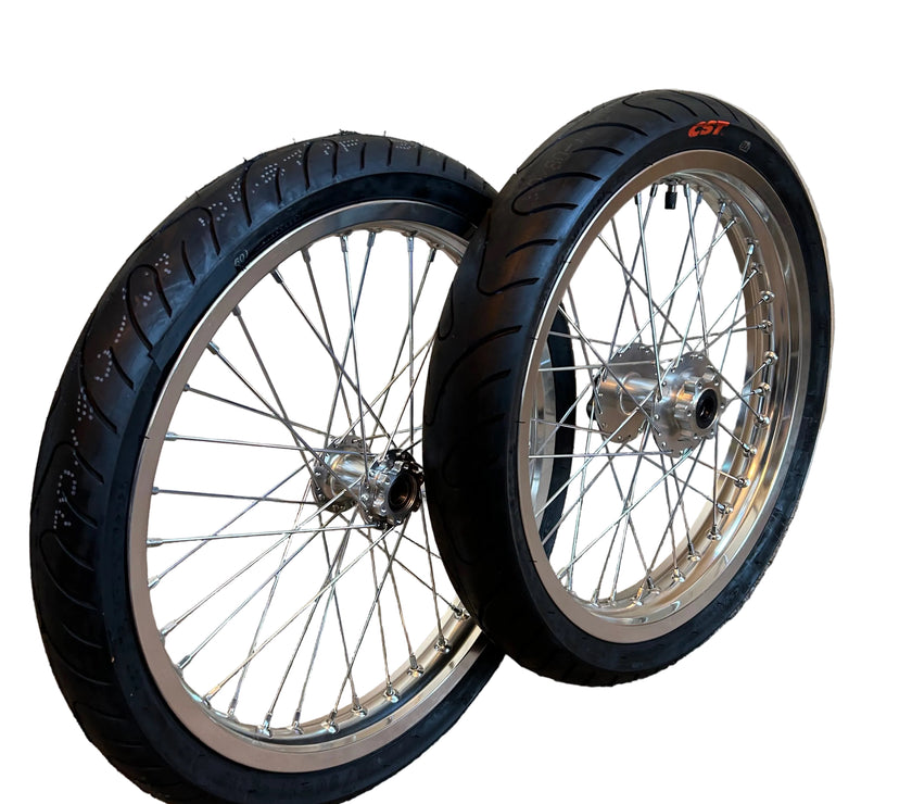 Silver Rim Motard 17” Supermoto Wheel Set-Surron/Talaria/E-Ride Pro - EV Warehouse