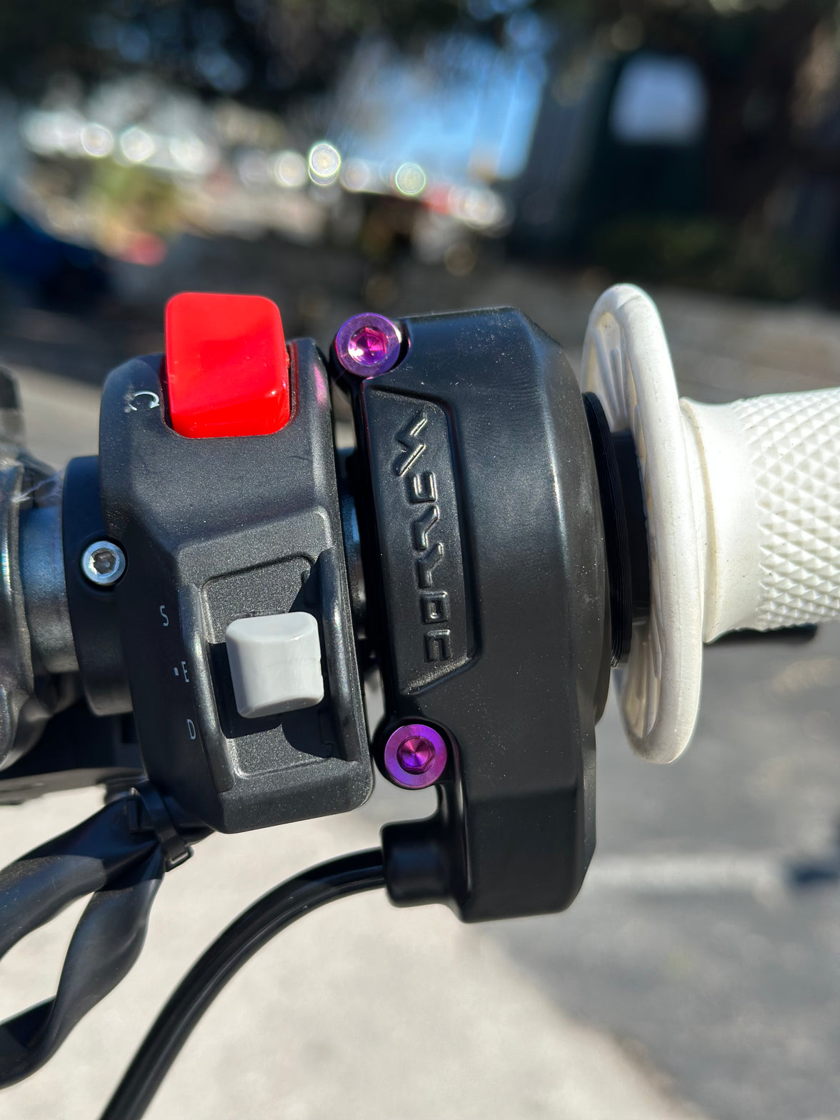 Titanium Throttle Bolts Purple - Surron Light Bee / Ultra Bee