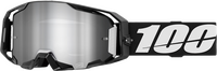 100-PERCENT ARMATIC GOGGLE BLACK CLEAR/SILVER FLASH LENS