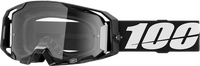 100-PERCENT ARMATIC GOGGLE BLACK CLEAR/SILVER FLASH LENS