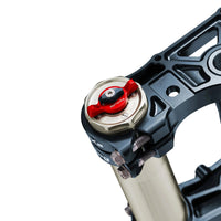 Aluminum gold RFloXa Ultra43 Surron Ultra Bee Forks adjusters knobs dials tuners compression stiffness