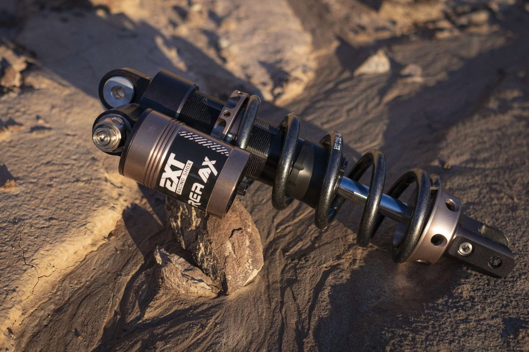 EXT REA MX Ultra Bee rear shock absorber for Sur Ron electric dirt bike with adjustable damping and bolt-on design