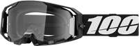 100% ARMATIC GOGGLES - "BLACK" CLEAR/SILVER FLASH LENS