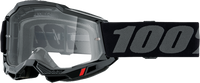 100-PERCENT ACCURI 2 GOGGLE BLACK CLEAR/SILVER LENS