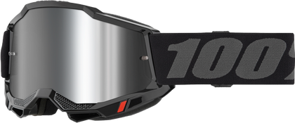 100-PERCENT ACCURI 2 GOGGLE BLACK CLEAR/SILVER LENS