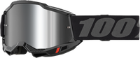 100-PERCENT ACCURI 2 GOGGLE BLACK CLEAR/SILVER LENS