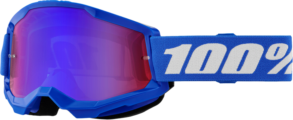 100-PERCENT STRATA 2 GOGGLE BLUE CLEAR/RED LENS