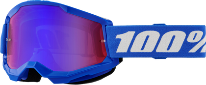 100-PERCENT STRATA 2 GOGGLE BLUE CLEAR/RED LENS