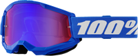 100-PERCENT STRATA 2 GOGGLE BLUE CLEAR/RED LENS