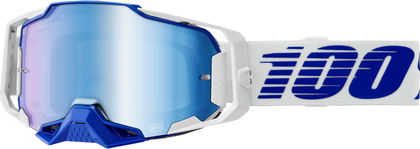 100% Armega Goggles Blue/Clear Lens