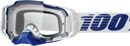 100% Armega Goggles Blue/Clear Lens