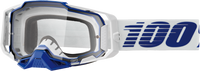 100% Armega Goggles Blue/Clear Lens