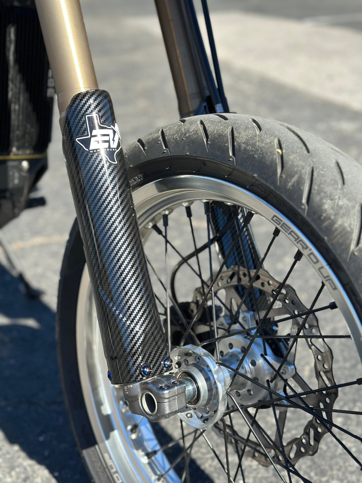 Surron Ultra Bee Fork Guards- Carbon