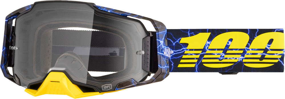 100% ARMEGA GOGGLES - "FURIOUS" CLEAR/SILVER LENS