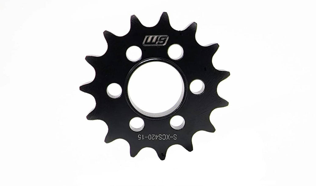 Warp 9 Jack Shaft Sprocket black oxide coated hardened tool steel 14 and 15 tooth options for speed and torque adjustments
