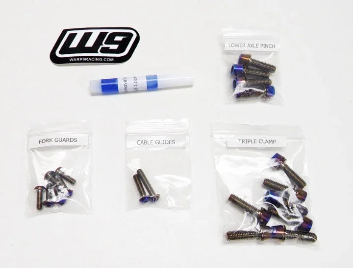 Warp 9 Titanium Fork Bolts For Fast Ace ALX13RC Forks Warp 9