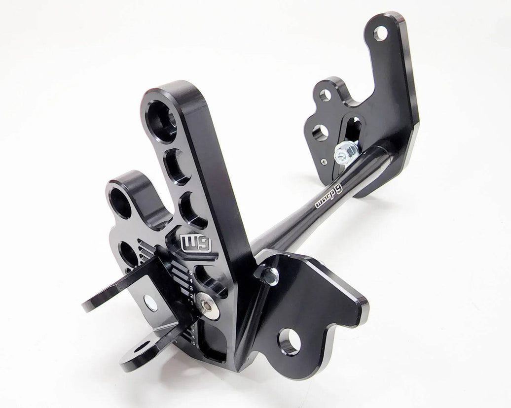 Warp 9 Adjustable Foot Peg Mount for Surron Light Bee with machined aluminum and chromoly steel components