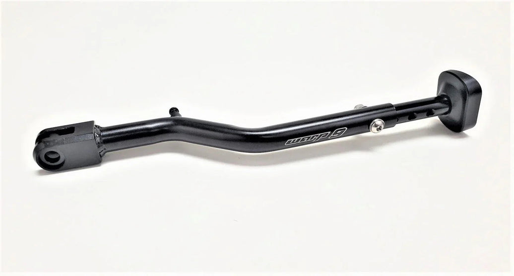Warp 9 E-Moto Kickstand adjustable for Surron with machined steel pivot and aluminum foot