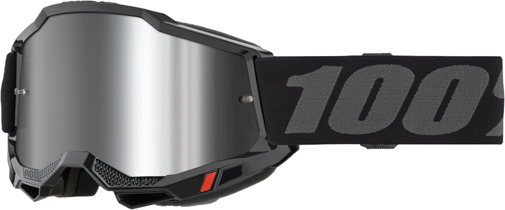 100% ACCURI 2 GOGGLES - BLACK MIRROR SILVER LENS