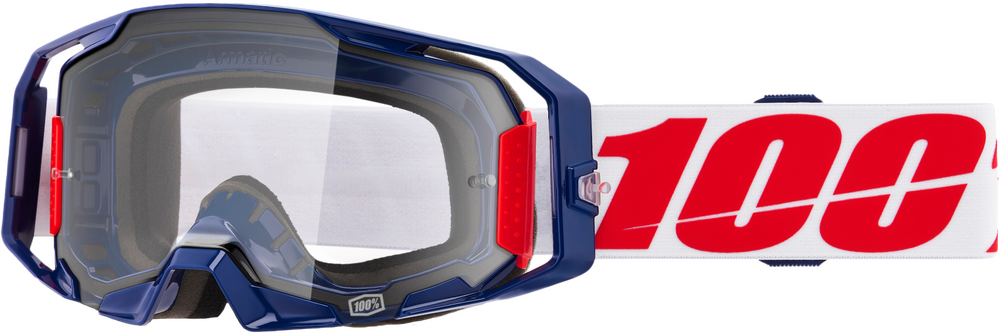 100% ARMATIC GOGGLES - "MACH Z" CLEAR/RED LENS