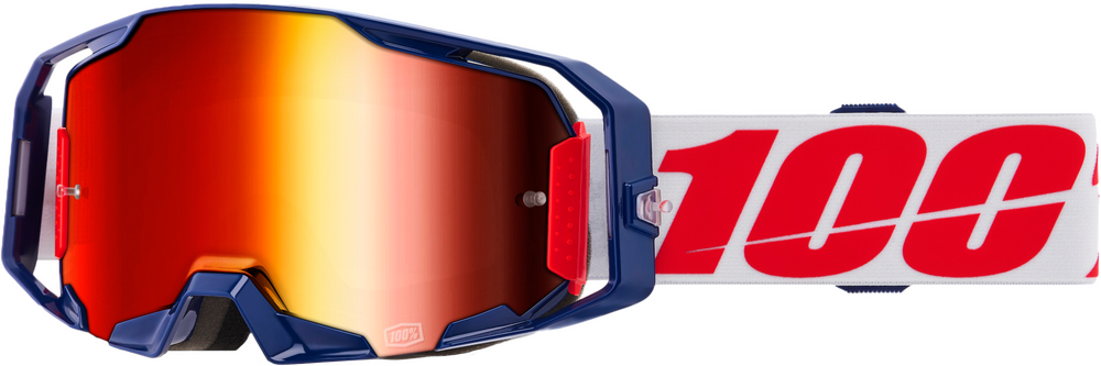 100% ARMATIC GOGGLES - "MACH Z" CLEAR/RED LENS
