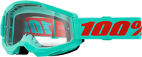 100-PERCENT STRATA 2 GOGGLE MAUPITI CLEAR/SILVER LENS