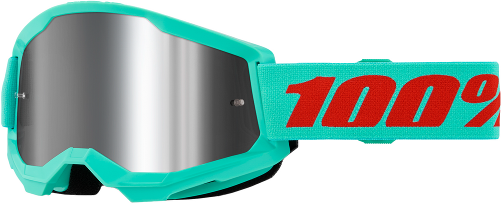 100-PERCENT STRATA 2 GOGGLE MAUPITI CLEAR/SILVER LENS