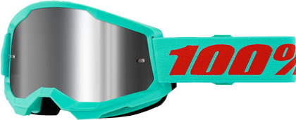100-PERCENT STRATA 2 GOGGLE MAUPITI CLEAR/SILVER LENS