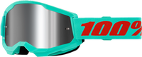 100-PERCENT STRATA 2 GOGGLE MAUPITI CLEAR/SILVER LENS