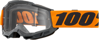 100-PERCENT STRATA 2 GOGGLE NEON ORANGE CLEAR/GOLD LENS