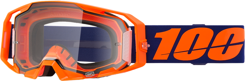 100% ARMATIC GOGGLES - NEON ORG MIRROR CLEAR/SILVR FLASH
