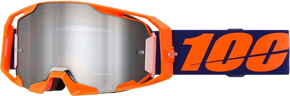 100% ARMATIC GOGGLES - NEON ORG MIRROR CLEAR/SILVR FLASH