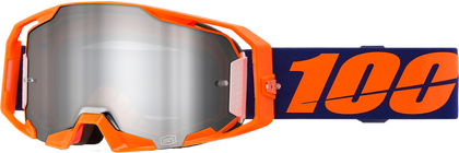 100% ARMATIC GOGGLES - NEON ORG MIRROR CLEAR/SILVR FLASH