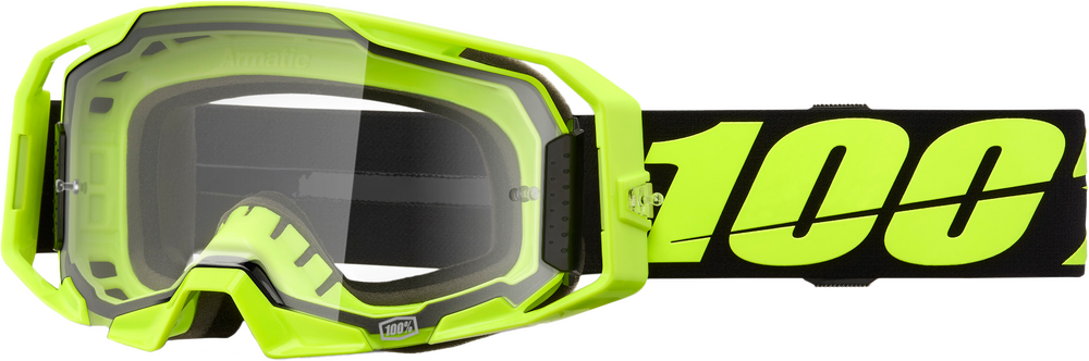 100% ARMATIC GOGGLES - NEON YELLOW CLEAR/TRUE GOLD LENS