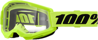 100-PERCENT STRATA 2 GOGGLE NEON YELLOW CLEAR/PINK LENS