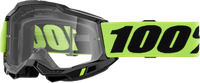 100-PERCENT ACCURI 2 GOGGLE NEON YELLOW CLEAR/SILVER LENS