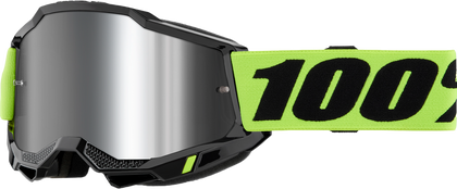 100-PERCENT ACCURI 2 GOGGLE NEON YELLOW CLEAR/SILVER LENS