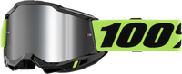 100-PERCENT ACCURI 2 GOGGLE NEON YELLOW CLEAR/SILVER LENS