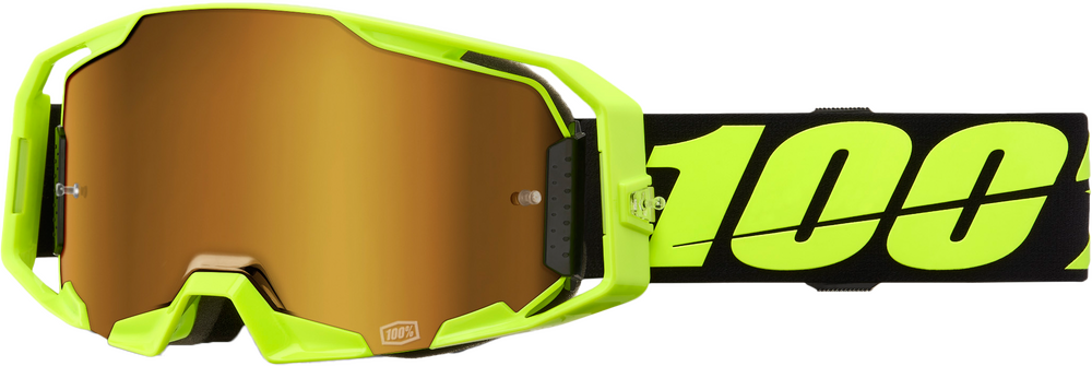 100% ARMATIC GOGGLES - NEON YELLOW CLEAR/TRUE GOLD LENS
