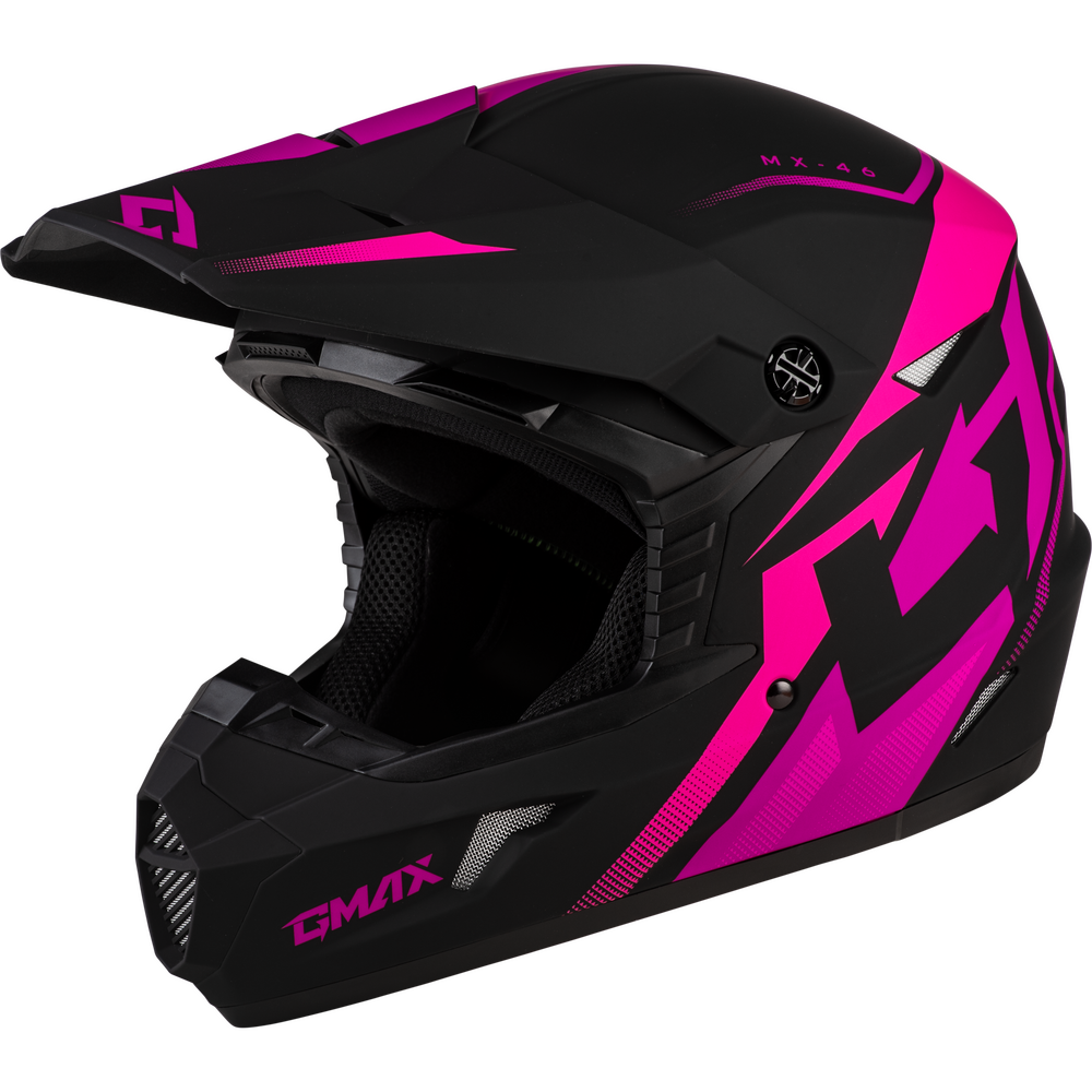 GMAX MX-46 OFF-ROAD HELMET - BLACK/PINK