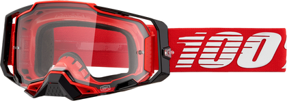 100-PERCENT ARMEGA GOGGLE RED CLEAR/RED LENS