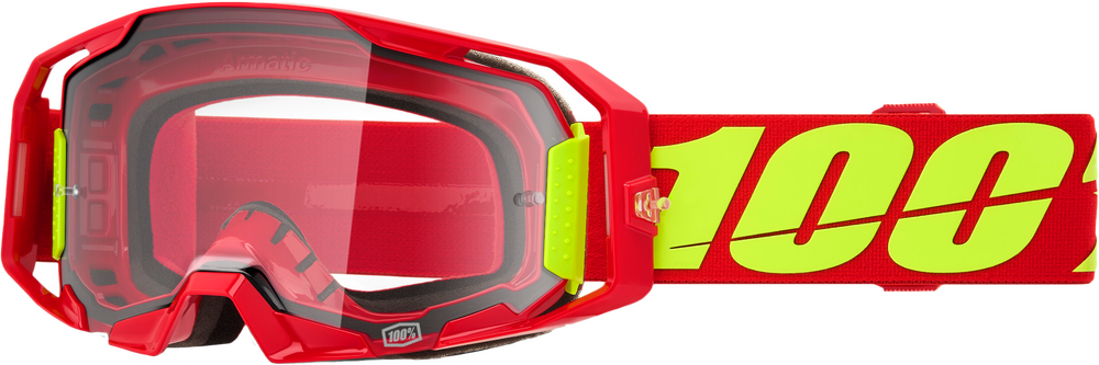 100% ARMATIC GOGGLES - RED CLEAR/RED LENS