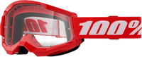 100-PERCENT STRATA 2 GOGGLE RED CLEAR/RED LENS